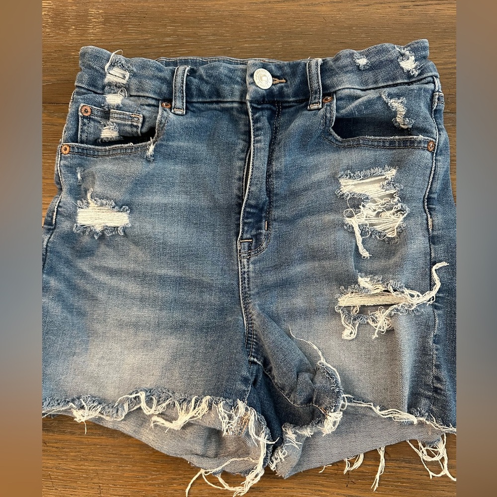 American Eagle Super Stretch Curvy Hi-Rise Shortie Shorts Size 6 - Picture 2 of 6